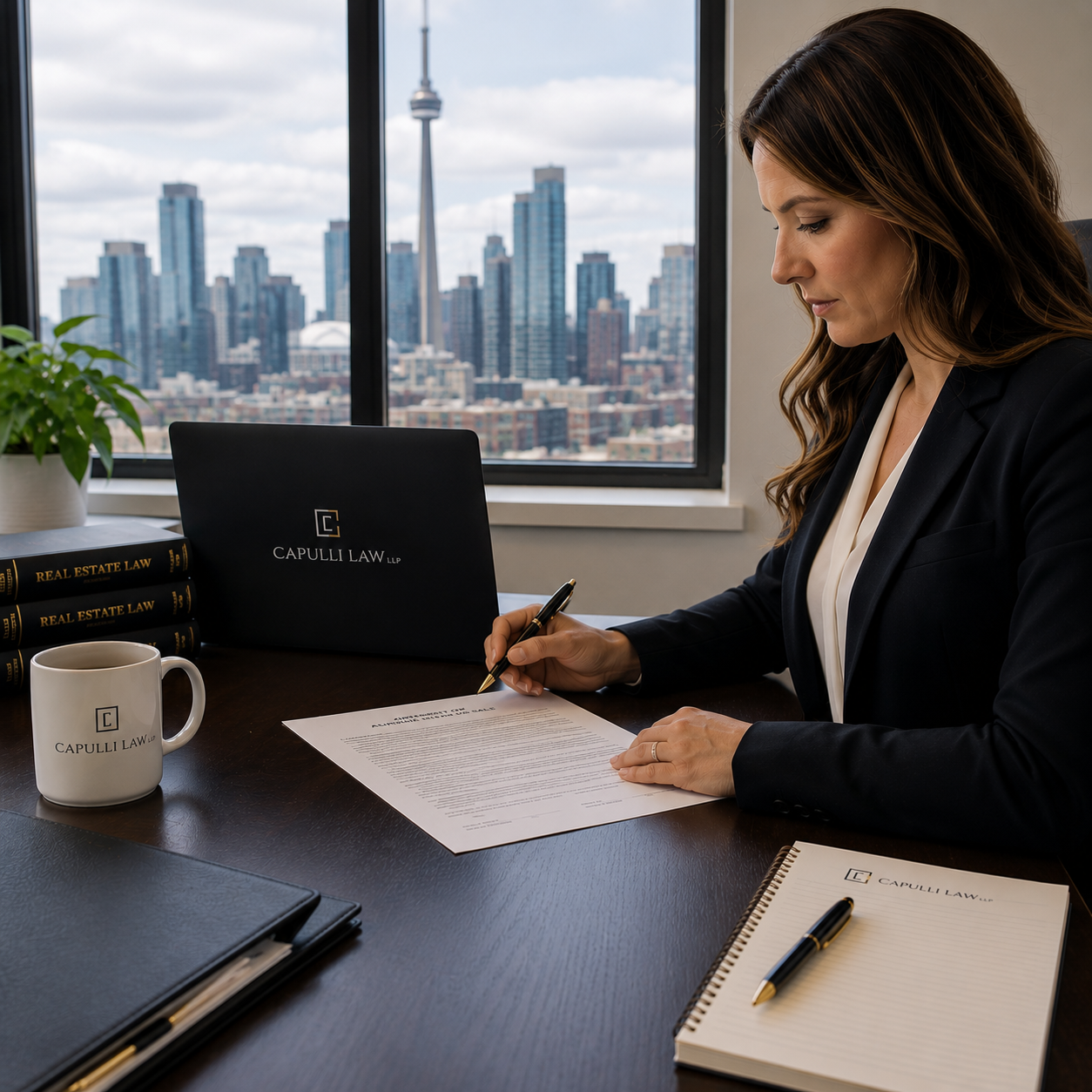 Toronto real estate lawyer reviewing an Agreement of Purchase and Sale before a home purchase